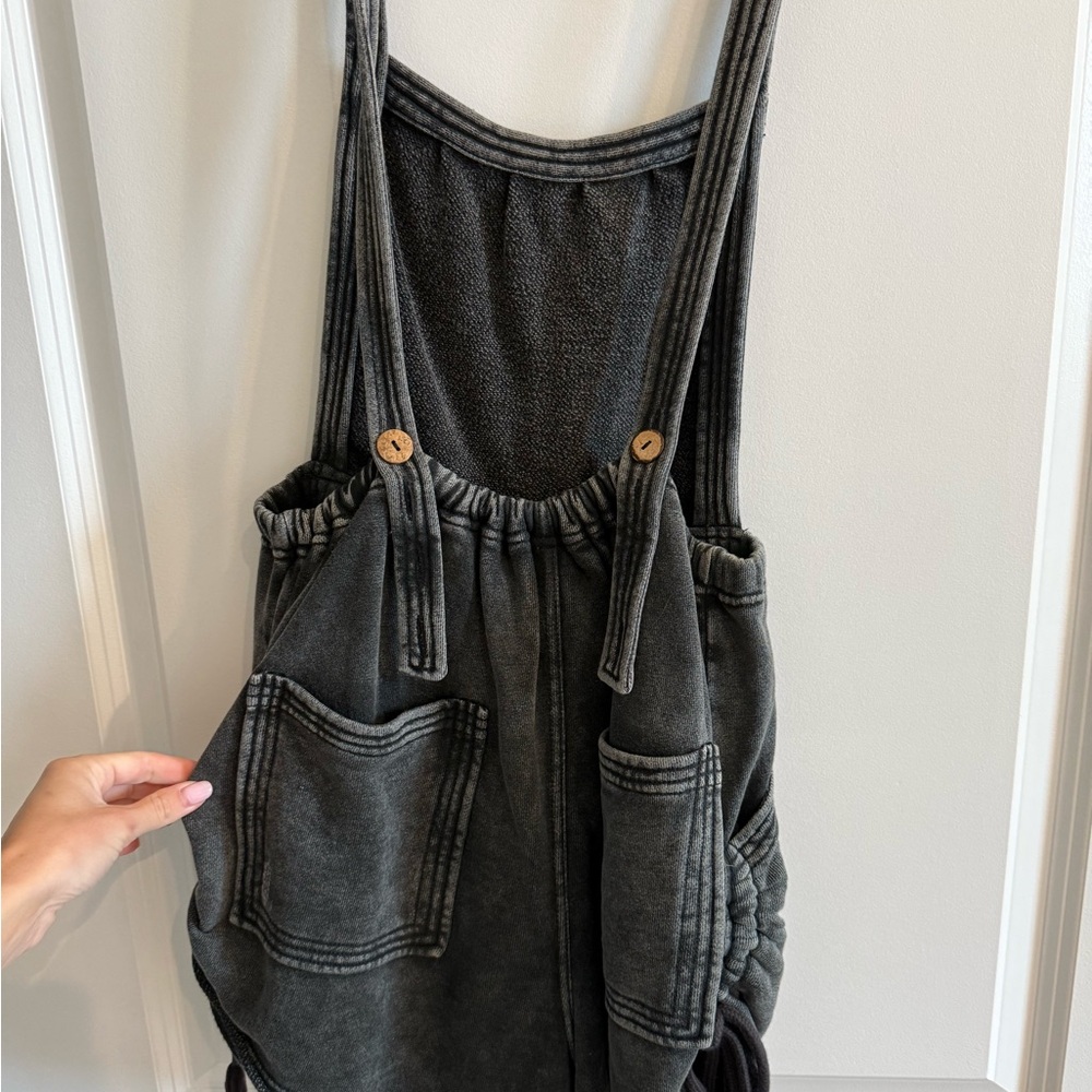 Free People Black Vintage-Inspired Jumpsuit